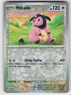 Miltank 147 Reverse Holo 182 C Paradox Rift NM Pokemon - Image 1