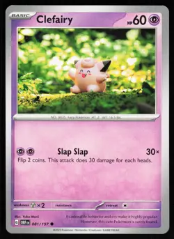 Clefairy 081 197 C Obsidian Flames Pokemon Near Mint - Image 1