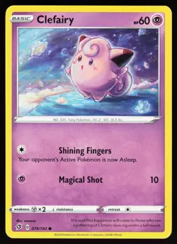 Clefairy 074 192 C Rebel Clash Pokemon Near Mint - Image 1