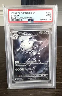 2025 Steelix 150/132 PSA 9 Mint Illustration Rare Pokemon Mega Evolution MEG - Image 1