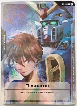 2025 SDCC Comic Con Exclusive GUNDAM CARD GAME RESOURCE PROMO CARD RP-001 🔥 - Image 1