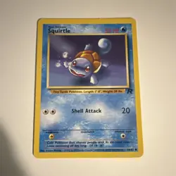 Pokemon TCG Squirtle 68/82 Team Rocket Unlimited Edition English 2000 Common - Image 1