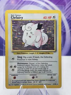 Clefairy 5/102 Unlimited Base Set Pokemon TCG Holo - Image 1
