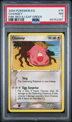 2004 POKEMON EX FIRE RED & LEAF GREEN #19 CHANSEY PSA 7 - Image 1
