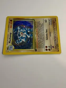 Machamp 8/102 1st Edition Holo Base Set Pokemon WOTC 1999 MP HP - Image 3
