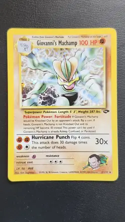 Pokemon TCG Giovanni's Machamp 6/132 Gym Challenge Holo Rare Very good Ungraded - Image 1