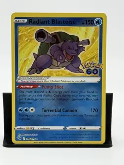 Radiant Blastoise 018/078 Pokemon GO Holo NM - Image 1