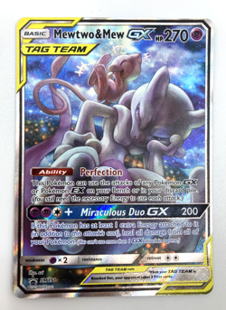 Pokemon TCG Mewtwo and Mew GX Sun & Moon Holo Promo Card #SM191 NM - Image 1