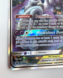 Pokemon TCG Mewtwo and Mew GX Sun & Moon Holo Promo Card #SM191 NM - Image 4