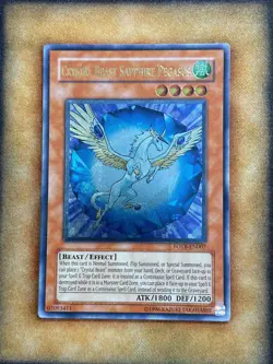 Yugioh Crystal Beast Sapphire Pegasus FOTB-EN007 Ultimate Rare NM - Image 1
