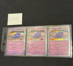 Pokemon TCG 151 Gengar 094/165 - 2 holo/1 reverse holo English Card Lot x3 - Image 1