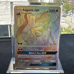 Pokemon Card Salazzle GX 151/147 Burning Shadows Full Art Rainbow Secret Rare MP - Image 1