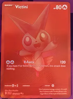 Pokemon Victini Card Black Bolt Red Holo BWR 171/086 Near Mint - Image 1