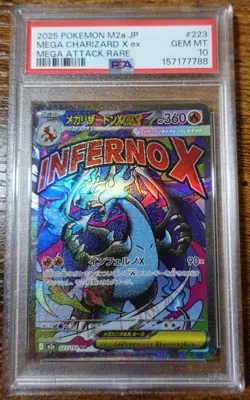 Mega Charizard X ex 223/193 PSA 10 Japanese Mega Attack Rare Pokemon Card Graded - Image 1