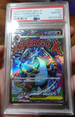 Mega Charizard X ex 223/193 PSA 10 Japanese Mega Attack Rare Pokemon Card Graded - Image 3