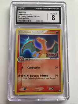 CGC 8 Charizard 6/108 EX Power Keepers Stamped Holo Pokemon Card WOTC Era - Image 1
