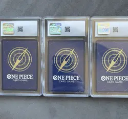 CGC 9 Japanese One Piece Lot: Mihawk, Nami & Miss Valentine Graded Cards - Image 2