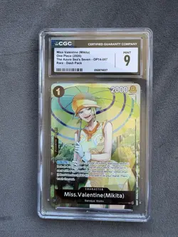 CGC 9 Japanese One Piece Lot: Mihawk, Nami & Miss Valentine Graded Cards - Image 3