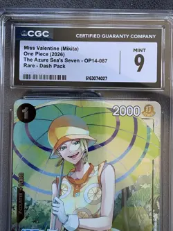 CGC 9 Japanese One Piece Lot: Mihawk, Nami & Miss Valentine Graded Cards - Image 5
