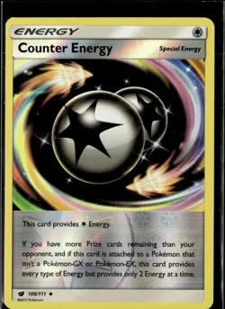 Pokemon Counter Energy 100/111 Crimson Invasion Reverse Holo 2 Card Lot - Image 1