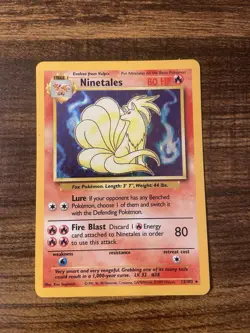 Pokemon Card - Ninetales Base Set Unlimited 12/102 1999 Holo Rare HP - Image 1