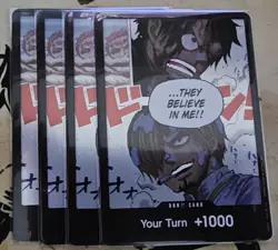 ONE PIECE ENGLISH Luffy/ Sanji Don Card (…THEY BELIEVE IN ME!!) - Image 1