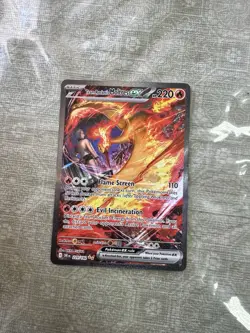 Pokemon TCG Team Rockets Moltres EX Card 229/182 Destined Rivals - Image 1