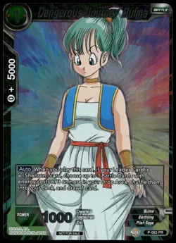 Dangerous Journey Bulma P-083 Promo Promotion Cards Dragon Ball Super Foil NM - Image 1