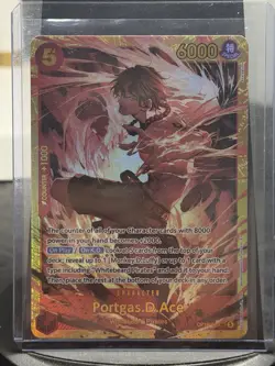 Bandai One Piece Card Game OP16-118 Portgas D Ace SEC Special Foil EN - Image 1