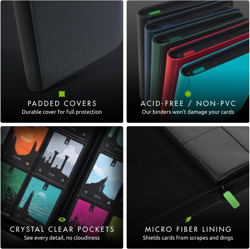 9 Pocket Trading Card Zip Binder, 360 Cards, Premium Exo-Tec Album Material, 20 - Image 5