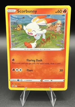 WHOLE SWIRL 🌀💫 Scorbunny SWSH244 Promo Cosmos Holo Nintendo Pokemon Card NM - Image 2