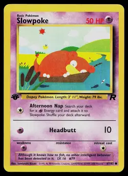 Pokemon Card - Slowpoke Team Rocket 67/82 1st Edition Common - Image 1