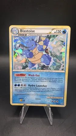 Blastoise 13/95 Cracked Ice Holo Bleed Rare Pokemon TCG HGSS Unleashed Card LP - Image 1