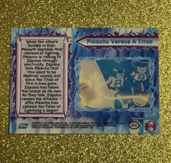 Pikachu Versus A Titan - Zapdos, Holo Foil, No. 34 (Pokemon The Movie 2000) - Image 2