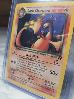 Pokemon Dark Charizard TCG 21/82 Holo Rare Vintage WOTC Team Rocket LP - Image 1