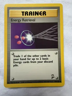 Energy Retrieval 110/130 | Base Set 2 | Non Holo Trainer Card NM - Image 1