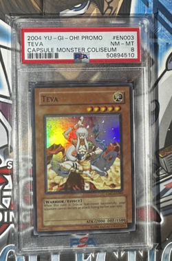 Yugioh PSA 8 MINT Teva CMC-EN003 Super Rare Capsule Monster Coliseum Promo - Image 1