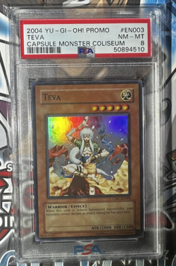 Yugioh PSA 8 MINT Teva CMC-EN003 Super Rare Capsule Monster Coliseum Promo - Image 3