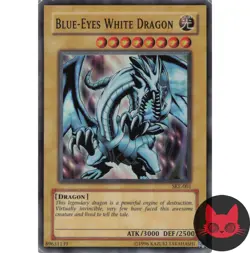 Yugioh Blue-Eyes White Dragon SKE-001 Super Rare MP - Image 1