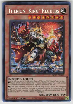 Therion "King" Regulus MP23-EN063 Prismatic Secret Rare Yu-Gi-Oh 1st Edition NM - Image 1