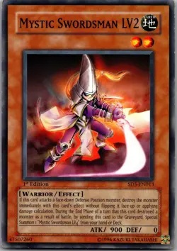 Mystic Swordsman LV2 SD5-EN013 Structure Deck: Yu-Gi-Oh 1st Edition MP - Image 1