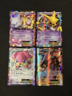 Pokemon TCG XY Era EX 4-Card Lot Mewtwo Alakazam - Image 1