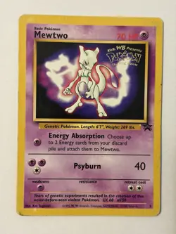Pokemon Black Star Promo Lot Mew #8 Mewtwo #3 Pikachu #27 Entei #34 WOTC - Image 5
