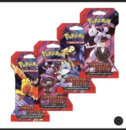 10 Pack Lot Of Pokemon Destined Rivals Sleeved Booster Packs - Image 1
