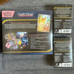 Pokemon TCG Card Chaos Rising ETB and Booster Bundle 2x Lot - Image 2