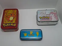 Lot of Empty Pokemon pencell case, lunch box, And Tin - Image 1