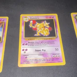 Pokemon TCG 3-Card Lot Abra Kadabra Dark Alakazam 43/102 32/102 18/82 (1999) - Image 2