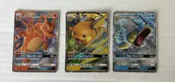Pokemon Hidden Fates Black Star Promo Charizard / Gyarados / Raichu GX Lot LP/NM - Image 1