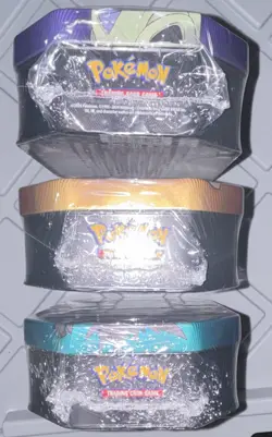 Pokemon TCG Triple Whammy tins Lot of 3 Promo Tyranitar Slaking Darkrai 2024 - Image 4