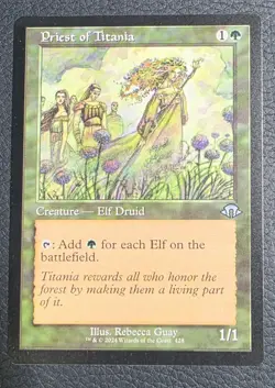 MTG Priest of Titania (Retro Frame) Modern Horizons 3 (MH3) #428 Card Magic - Image 1